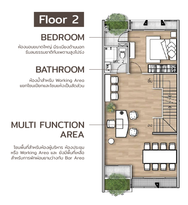 แปลนชั้น 2 — Private Living ชญาดา บิซ เพลส